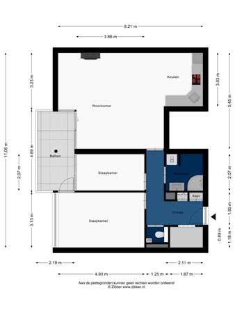 Floorplan - Lotte Beesestraat 39, 2331 KG Leiden