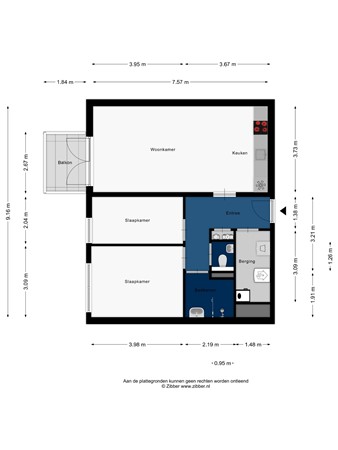 Floorplan - Stadhouderslaan 853, 2382 BL Zoeterwoude