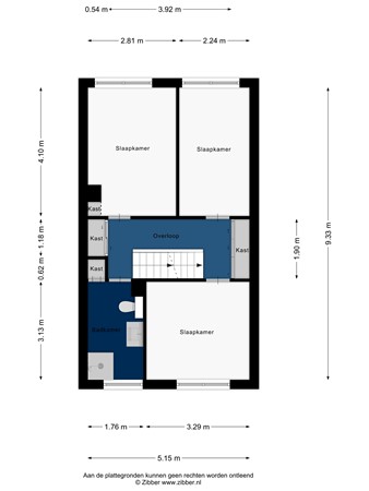 Floorplan - Henriëtte van der Meystraat 42, 2331 SE Leiden