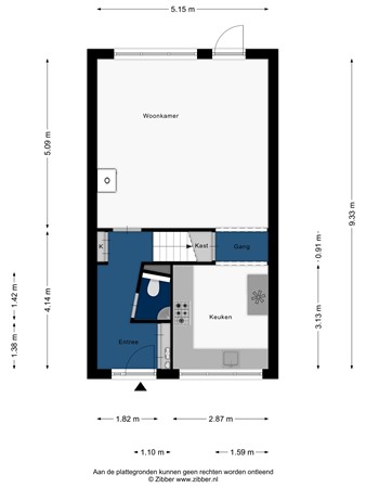 Floorplan - Henriëtte van der Meystraat 42, 2331 SE Leiden