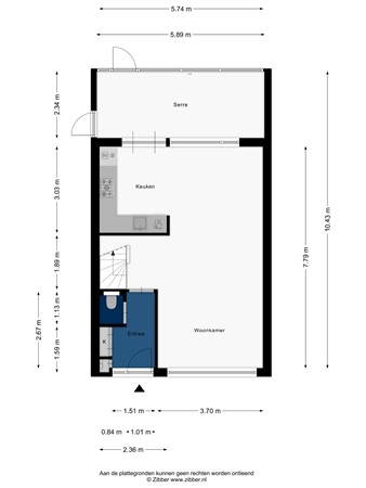 Floorplan - Van Swietenstraat 50, 2381 TP Zoeterwoude