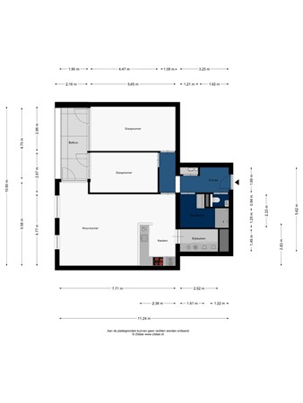 Floorplan - Neptunuskade 97, 2314 CM Leiden