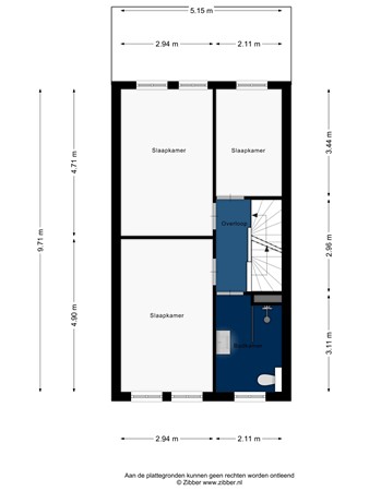 Floorplan - Erfprins 30, 2342 CK Oegstgeest