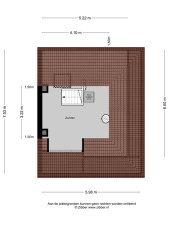Floorplan - Rijndijk 142, 2331 AJ Leiden