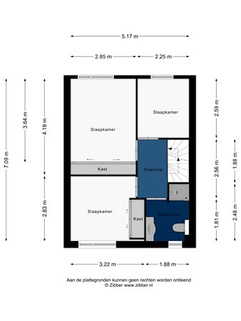 Floorplan - Helena Verburgstraat 40, 2331 DZ Leiden
