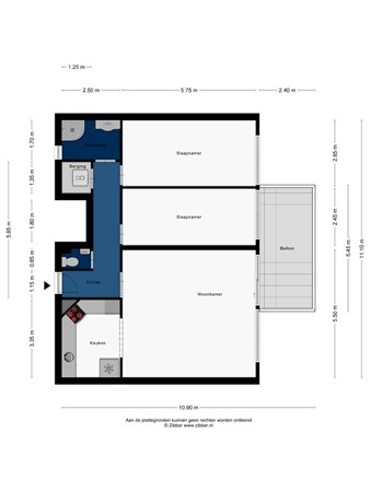Floorplan - Clara Visserplaats 64, 2331 BP Leiden