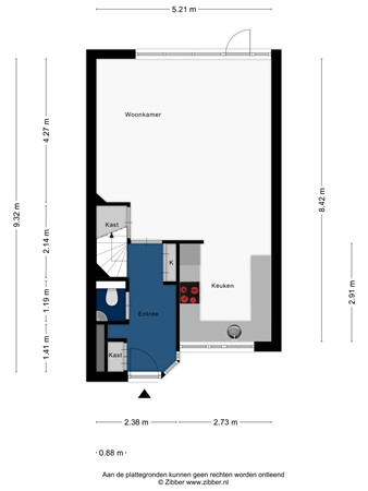 Floorplan - Anna Teding van Berkhoutstraat 30, 2331 NR Leiden