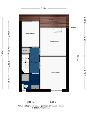 Floorplan - Anna Teding van Berkhoutstraat 30, 2331 NR Leiden