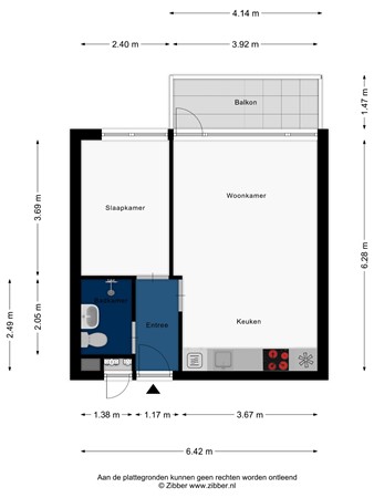Floorplan - Haagplein 48, 2311 AD Leiden