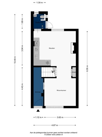 Floorplan - Rijnsburgersingel 52, 2312 NC Leiden
