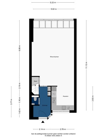 Floorplan - Elisabeth Baeldestraat 17, 2331 NN Leiden
