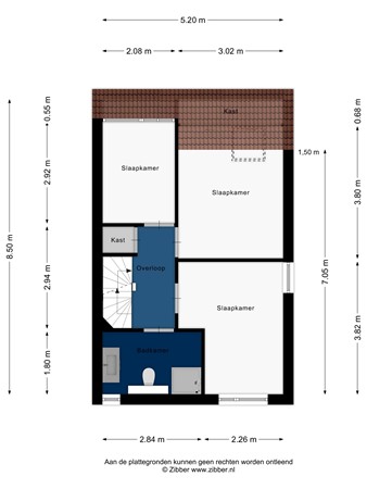 Floorplan - Anna Teding van Berkhoutstraat 34, 2331 NR Leiden