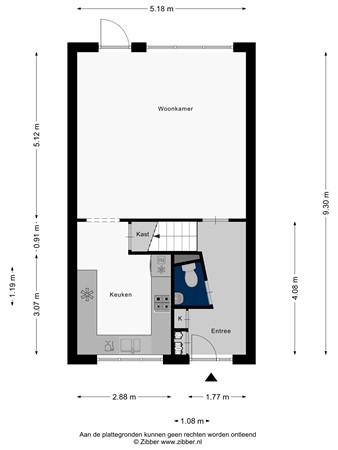 Floorplan - Suze Baarthof 18, 2331 SM Leiden