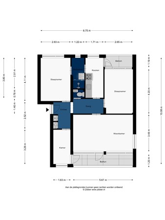 Floorplan - Schubertlaan 144, 2324 EB Leiden