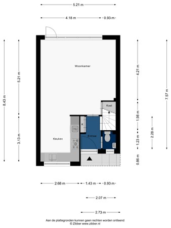 Floorplan - Anne Frankweg 19, 2331 CH Leiden