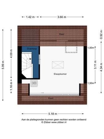 Floorplan - Hannie Schaftstraat 13, 2331 GT Leiden