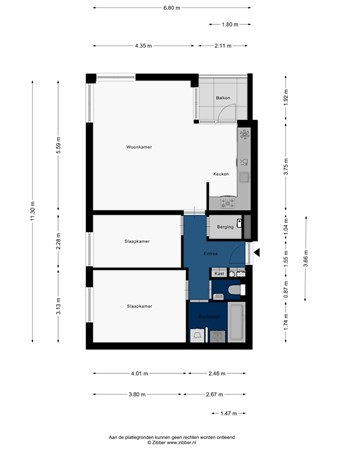Floorplan - Maartje Offerspad 32, 2331 NB Leiden