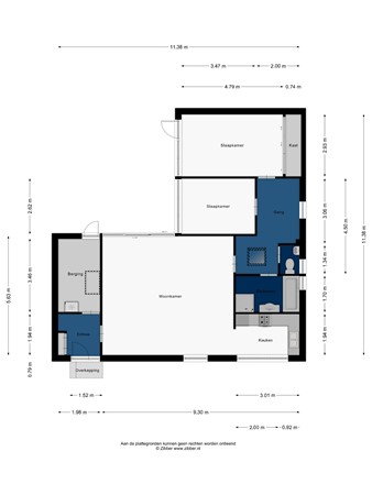 Floorplan - Cornelie Van Zantenstraat 31, 2331 LW Leiden