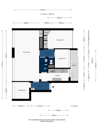Floorplan - Mozartstraat 149, 2324 XT Leiden
