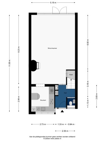 Floorplan - Maria Rutgersweg 32, 2331 NW Leiden