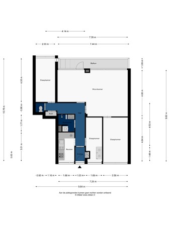Floorplan - Jacques Urlusplantsoen 110, 2324 LE Leiden