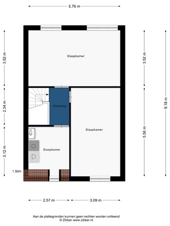 Floorplan - Oude Rijnsburgerweg 82, 2342 BC Oegstgeest