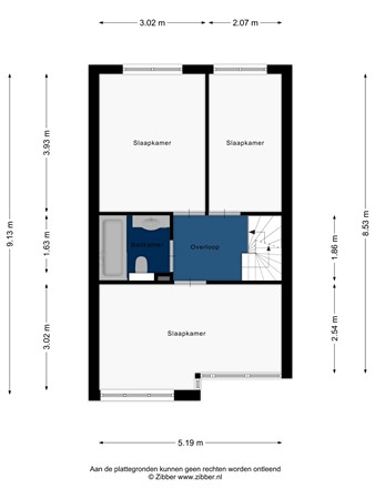 Floorplan - Maria Rutgersweg 32, 2331 NW Leiden