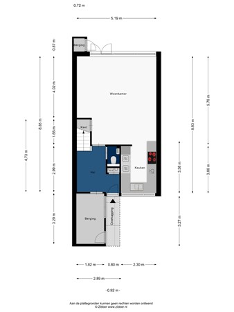 Floorplan - 't Hert 174, 2266 NL Leidschendam