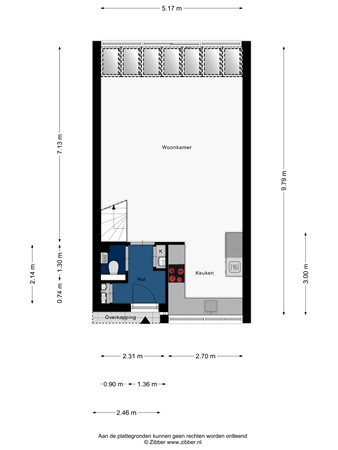 Floorplan - Harriët Freezersingel 26, 2331 SC Leiden