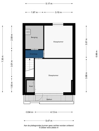Floorplan - Harriët Freezersingel 26, 2331 SC Leiden
