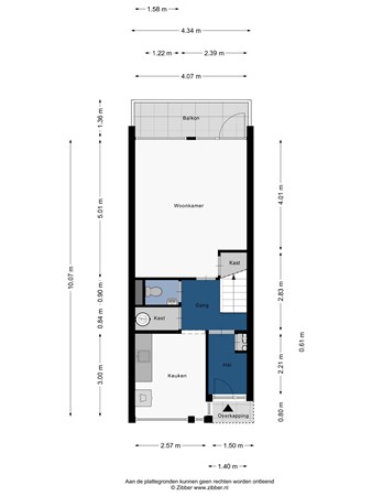 Floorplan - Opaalstraat 6, 2332 TJ Leiden