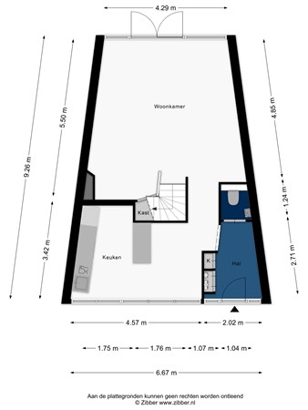 Floorplan - Margaret Staalstraat 20, 2331 MS Leiden