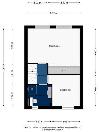 Floorplan - Jan Wolkerslaan 33, 2343 BL Oegstgeest