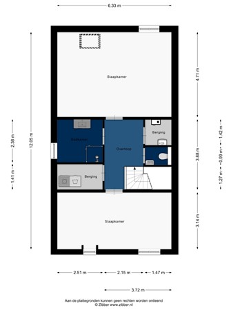 Floorplan - Oude Rijnsburgerweg 98, 2342 BC Oegstgeest