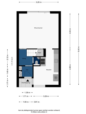 Floorplan - Vera Bondamstraat 20, 2331 KL Leiden