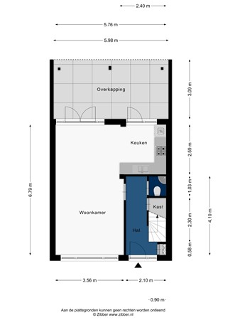 Floorplan - Bernhardstraat 4, 2382 VR Zoeterwoude