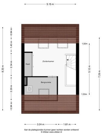 Floorplan - Sterreschans 48, 2342 BN Oegstgeest