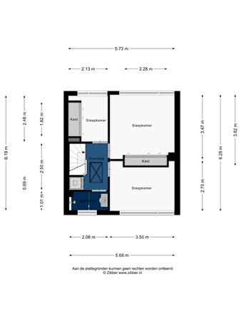 Floorplan - Händelstraat 12, 2324 JL Leiden