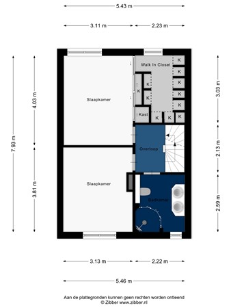 Floorplan - Albert Verweijlaan 108, 2182 PZ Hillegom