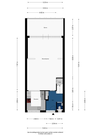 Floorplan - Albert Verweijlaan 108, 2182 PZ Hillegom