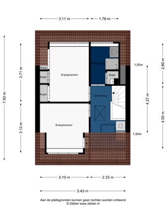 Floorplan - Albert Verweijlaan 108, 2182 PZ Hillegom