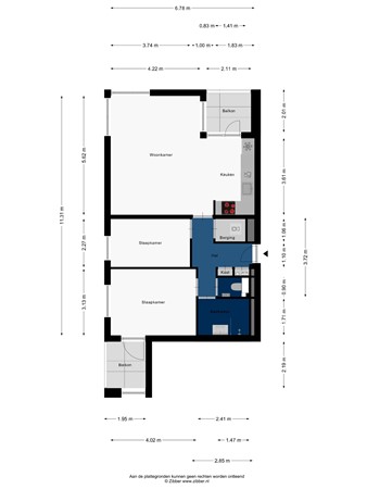 Floorplan - Maartje Offerspad 16, 2331 NB Leiden