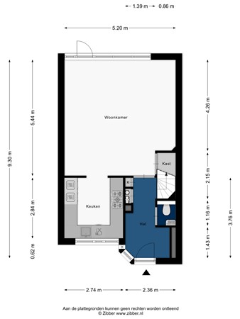 Floorplan - Mary Zeldenrustweg 32, 2331 ND Leiden