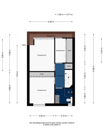 Floorplan - Mary Zeldenrustweg 32, 2331 ND Leiden