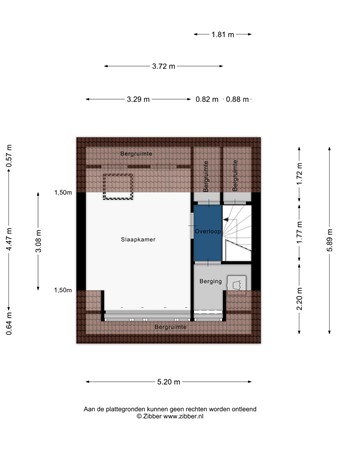 Floorplan - Mary Zeldenrustweg 32, 2331 ND Leiden