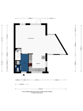 Floorplan - Hans Flustraat 22, 2321 JM Leiden