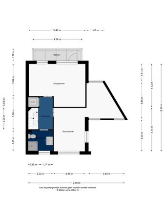 Floorplan - Hans Flustraat 22, 2321 JM Leiden