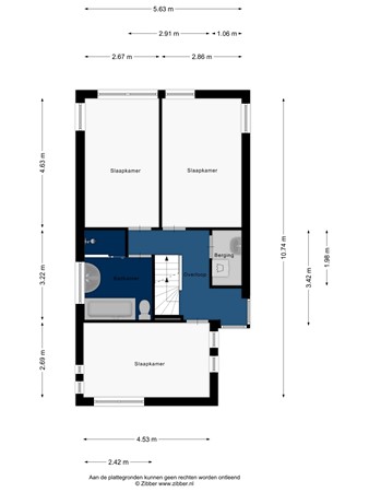 Floorplan - Maria Rutgersweg 60, 2331 NW Leiden
