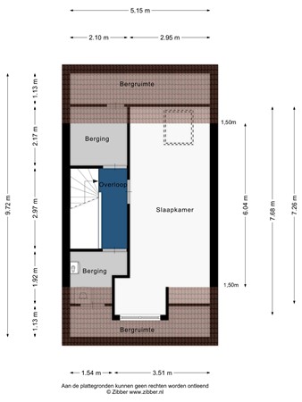 Floorplan - Erfprins 16, 2342 CK Oegstgeest