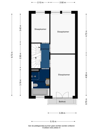 Floorplan - Erfprins 16, 2342 CK Oegstgeest